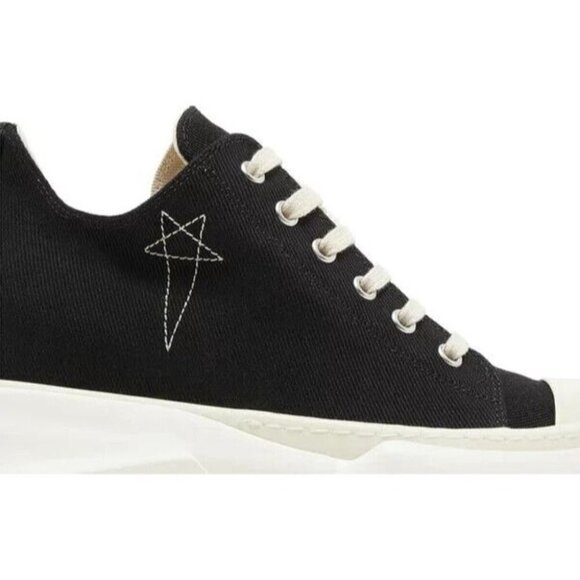 Rick Owens DRKSHDW Pentagram Embroidery Abstract Low Sneaks NEW Size 39 W9 M6 - Picture 6 of 16